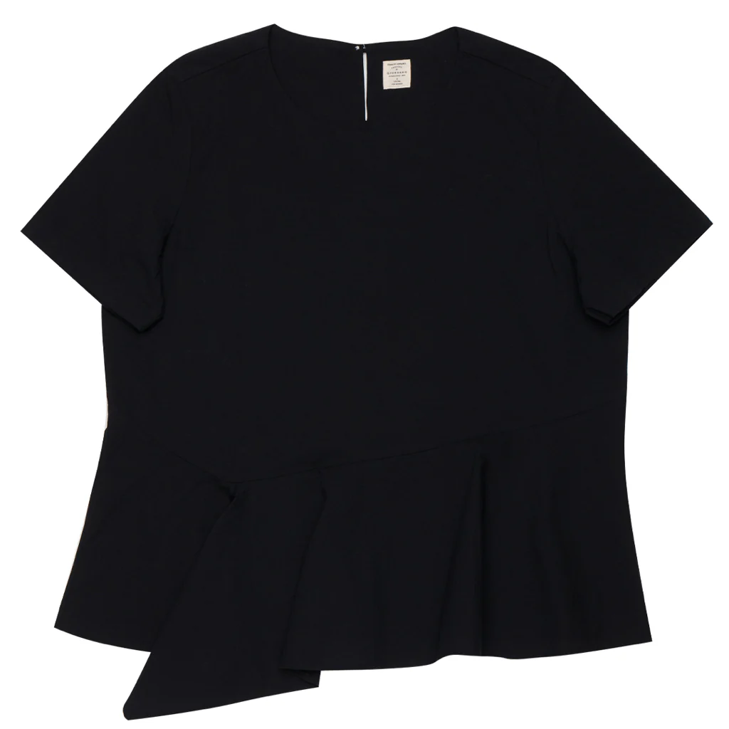 GIORDANO Women's Poplin Round Neck Shirt (05343216) - 11 - Signature Black - Image 10